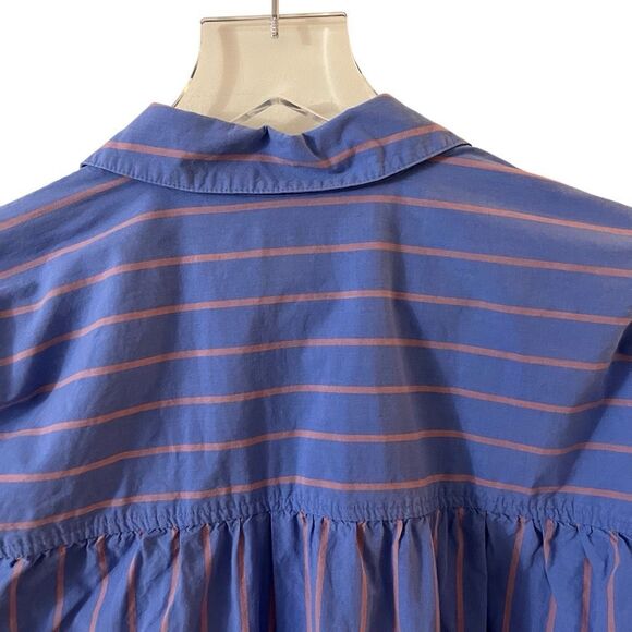 Rails Blue Button Down Puff Sleeve Janae in Lima Stripe Sz XS - Picture 16 of 16